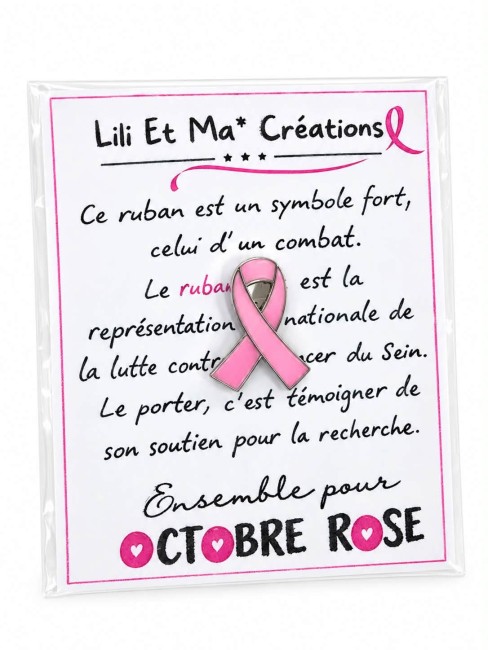 PINS OCTOBRE ROSE LILI ET MA CREATIONS
