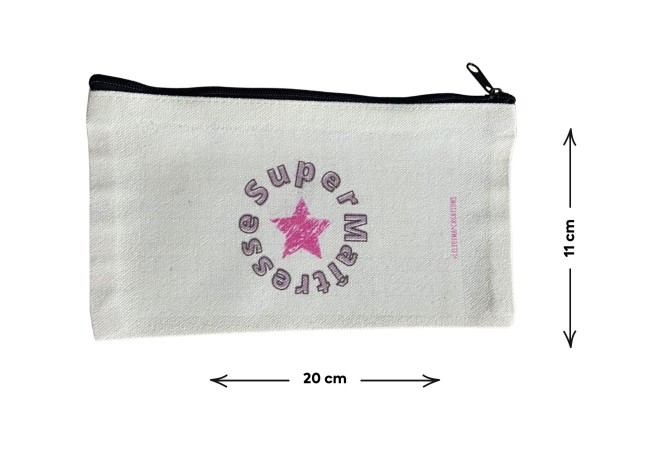 Trousse  coton "Super maîtresse"