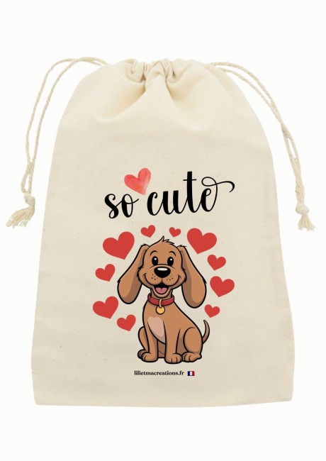 pochon chien so cute lili et ma créations