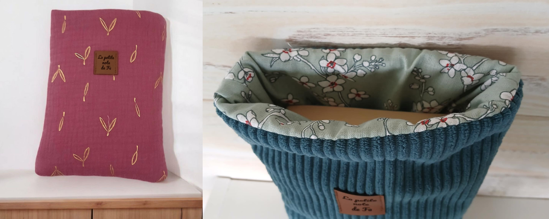 Housses de livres artisanales en tissu