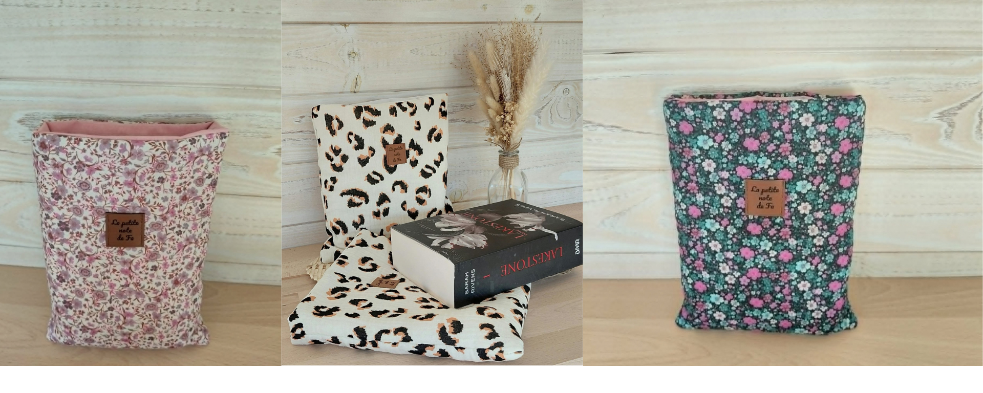 Housses de livres artisanales en tissu