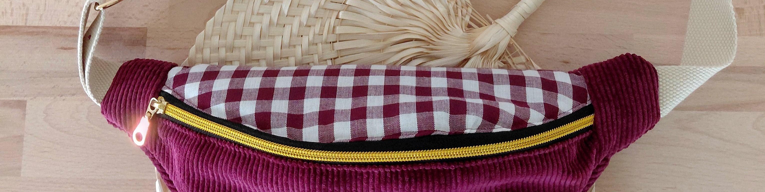 Sac banane fait main confectionné dans mon atelier de couture