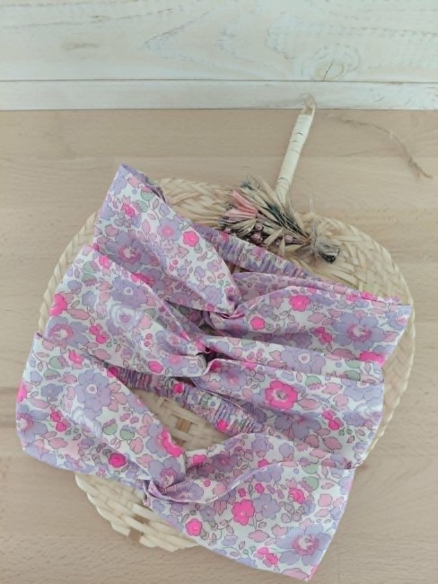 accessoire cheveux liberty lilas fait main france