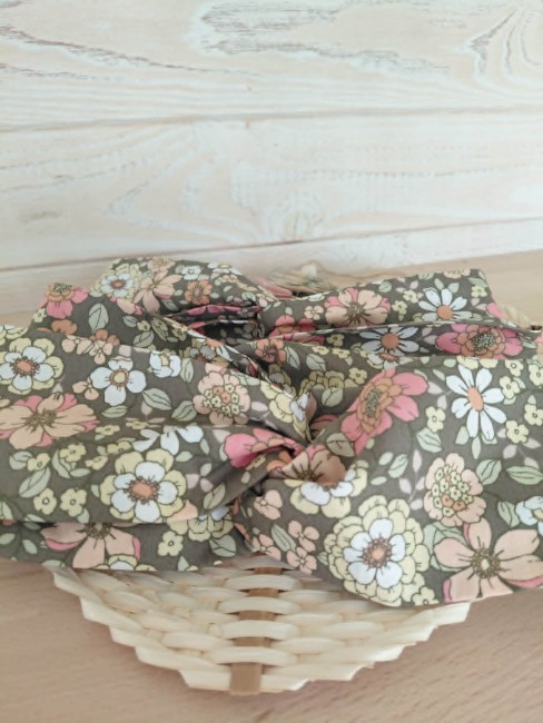 bandeau-vintage-face détail motif vintage floral bandeau