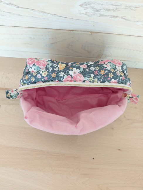 intérieur de la trousse de toilette Lola en coton