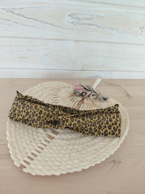 bandeau leopard fait main femme