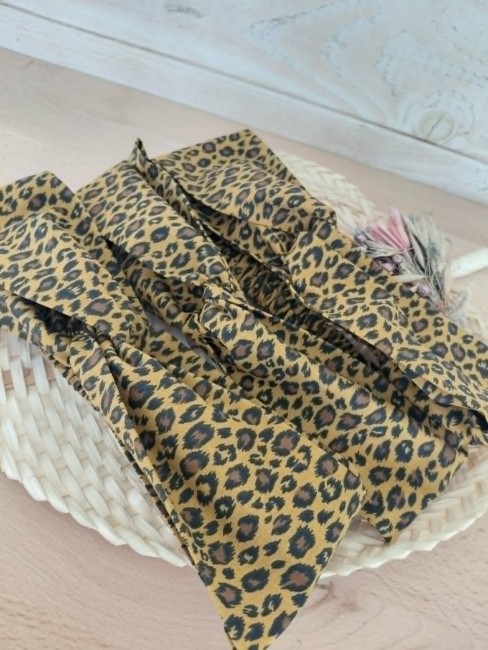 bandeau coton leopard accessoire cheveux femme