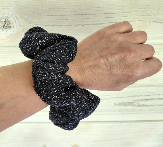 accessoire cheveux fait main bleu marine scintillant