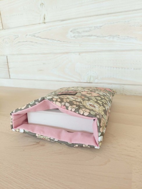 protection pour livre de poche en coton fleuri