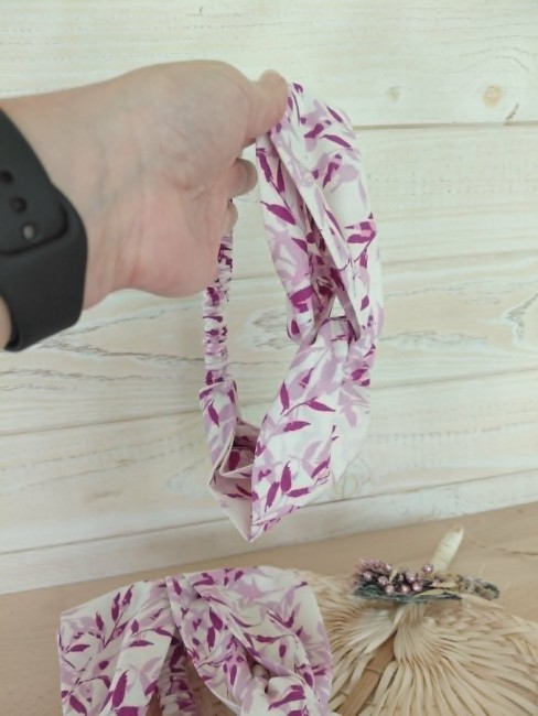 bandeau artisanal violet femme