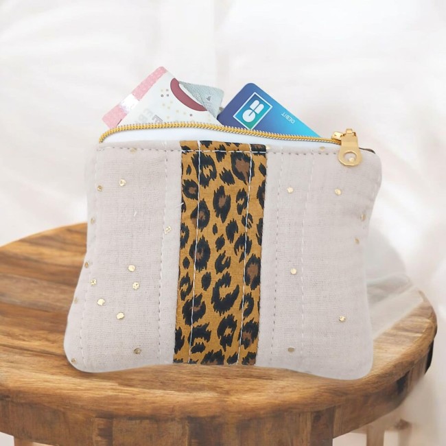 Porte monnaie Fauve ouvert