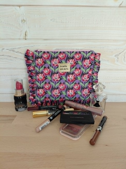 fermeture éclair de la trousse Blooma faite main