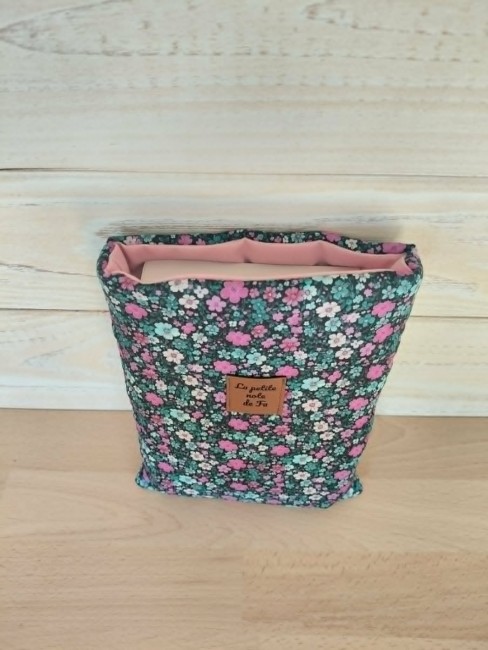 housse-de-livre-melisse-dessus housse pour livre de poche motif floral fait main