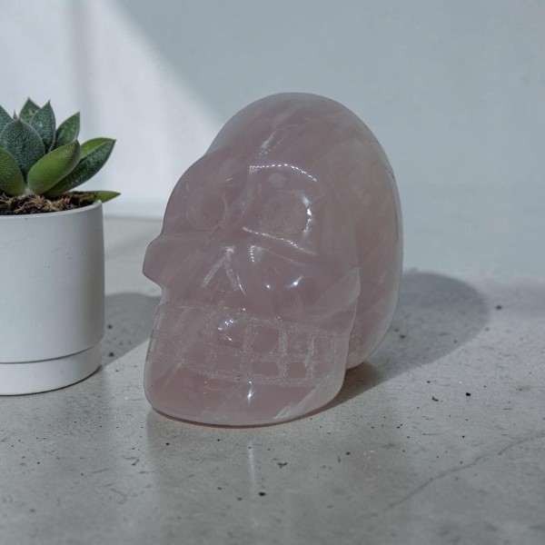 Crâne Quartz rose