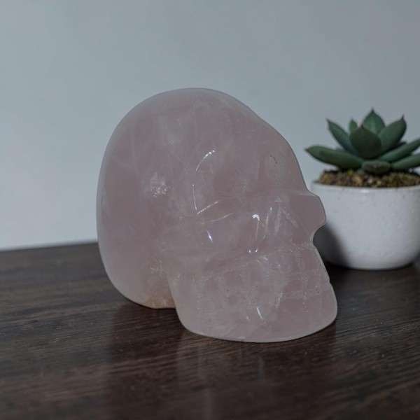 Crâne Quartz rose