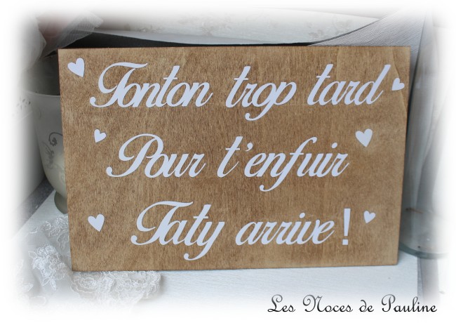 Pancarte Tonton bois 12