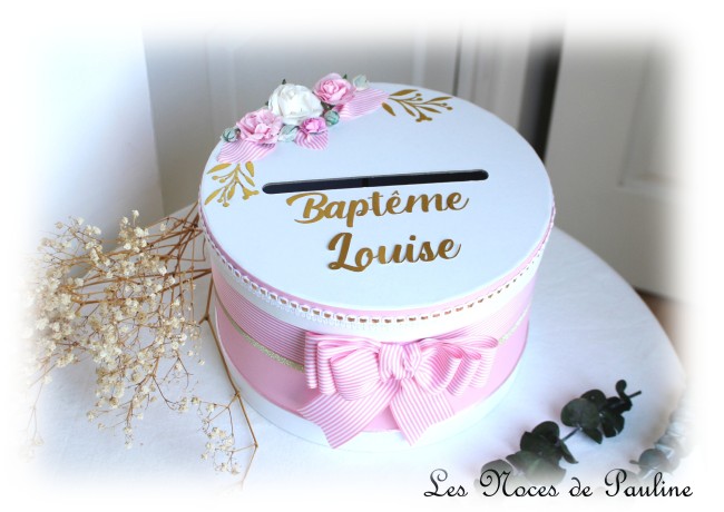 Urne rose fleurs rayures v2 B