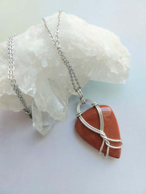 Collier Jaspe rouge