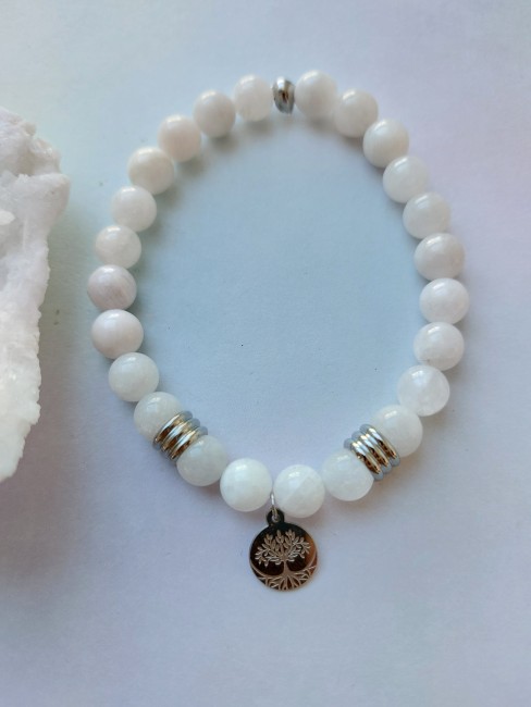 Bracelet Pierre de lune 8mm