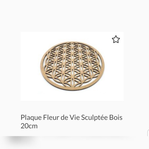 Plaque de rechargement fleurs de vie 20cm