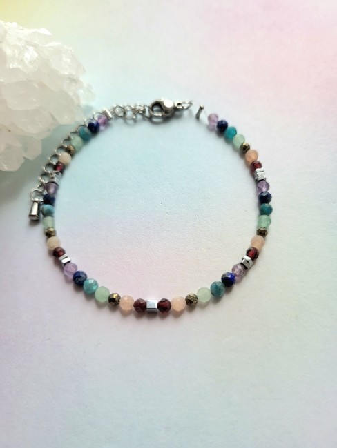 Bracelet à facettes 7 chakras