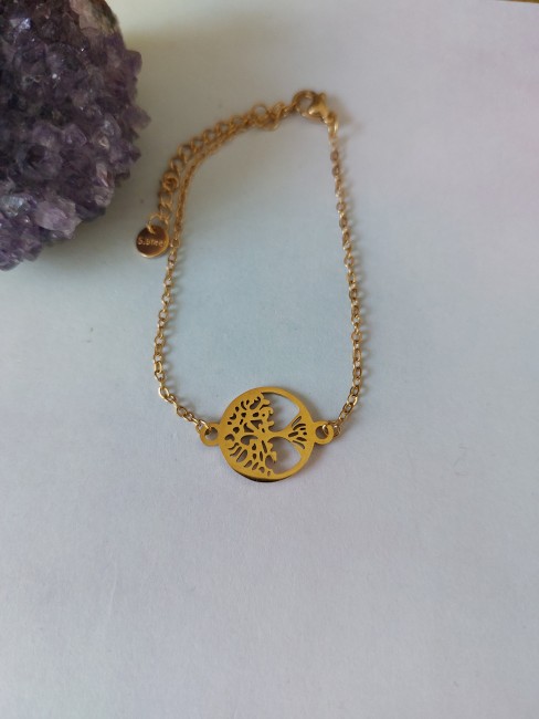 Bracelet arbre de vie doré