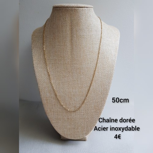 Chaîne dorée 50cm
