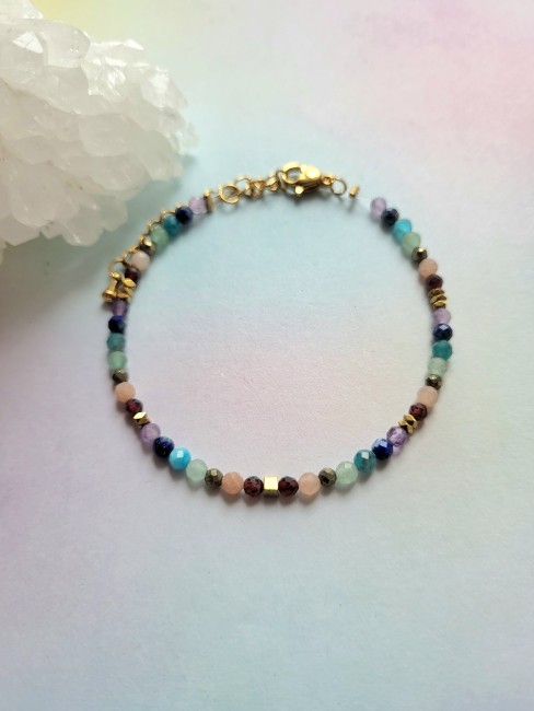 Bracelet à facettes 7 chakras bis