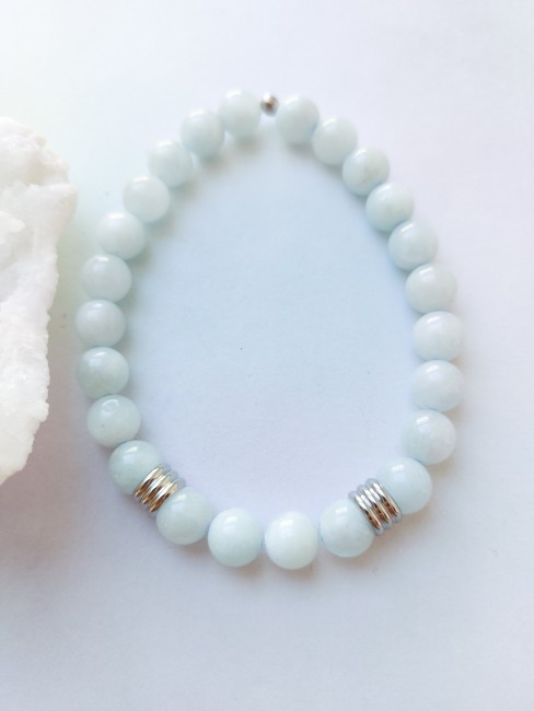 Bracelet Aigue-Marine 8mm