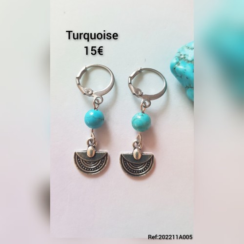 Boucles d'oreilles ethniques Turquoise
