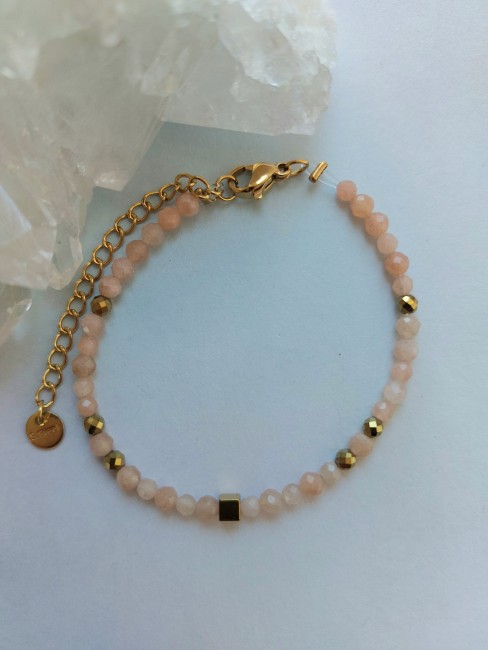 Bracelet facettes Pierre de soleil