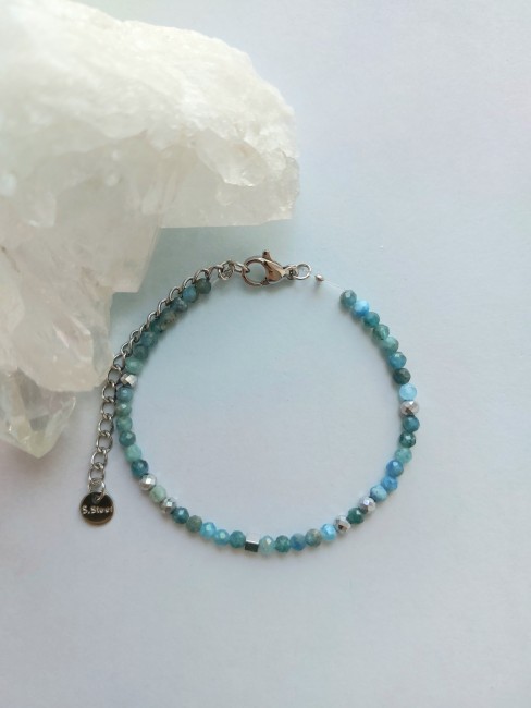 Bracelet Apatite à facettes 3mm