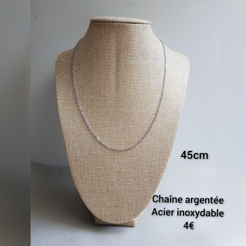 Chaîne argentée 45cm