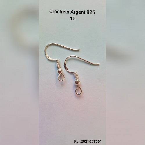 Crochets Argent massif 925