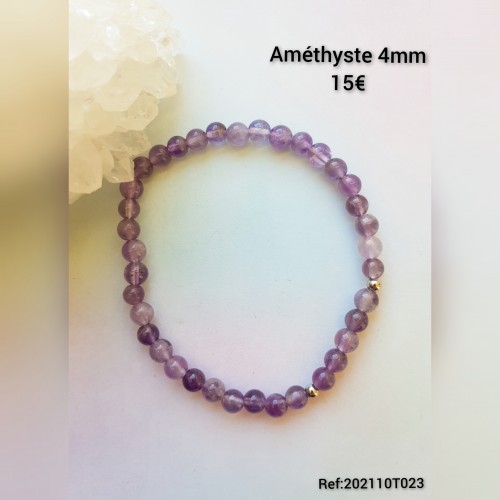 Bracelet enfant Améthyste 4mm