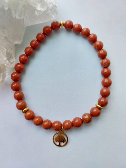 Bracelet Jaspe rouge 6mm