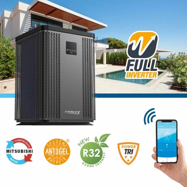 Pompe à chaleur piscine Poolex Silverline TOP Modèle 120 / 9 kW / 50 m3