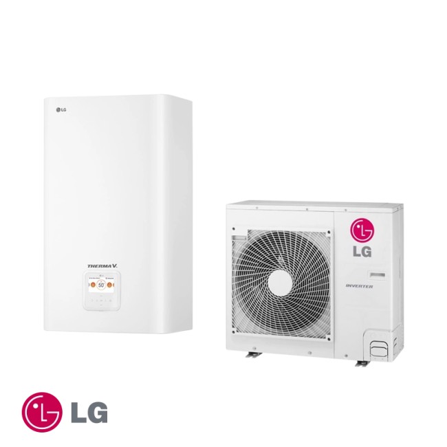 POMPE À CHALEUR AIR-EAU LG Therma V Hydro box / 9 kW / HN091MR.NK5 + HU091MR U44