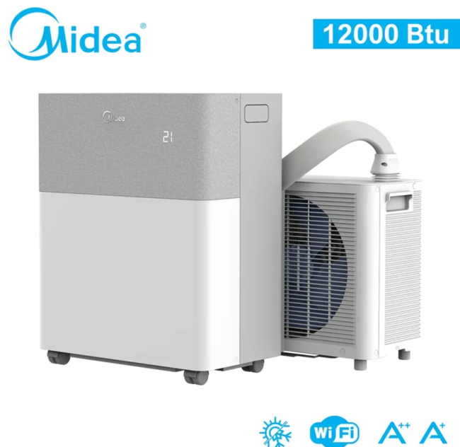 Climatiseur portable split Midea PortaSplit 12000 BTU à pompe à chaleur Wi-Fi