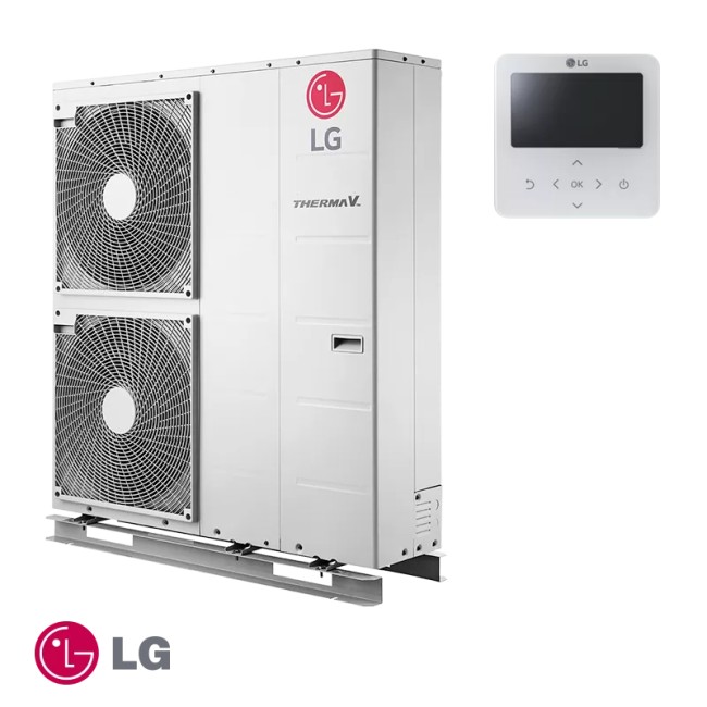 POMPE À CHALEUR AIR/EAU LG THERMA V MONOBLOC / 12 KW / TRIPHASEE